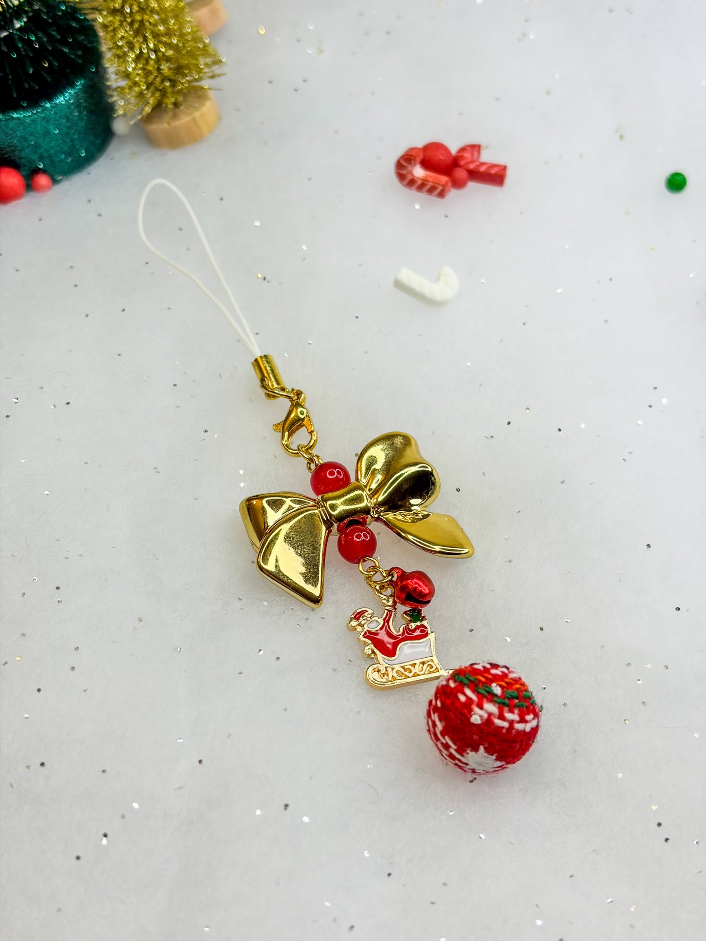 Christmas Bow Charm ⋅˚₊‧ ୨୧ ‧₊˚ ⋅ - Phone Charm BloomLov
