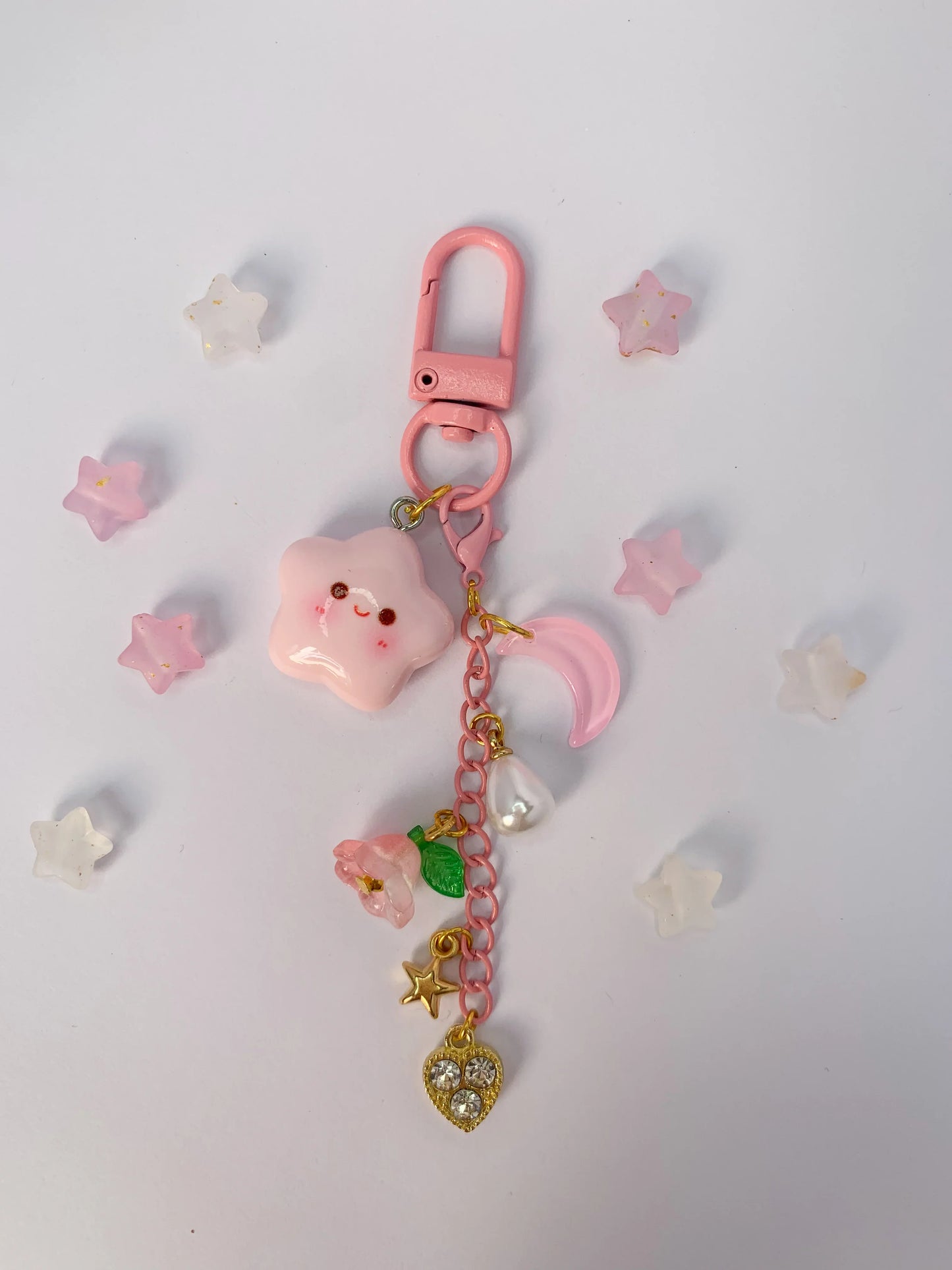 Pinky Star Keychain ☆ - Keychain - Bag Charm - BloomLov