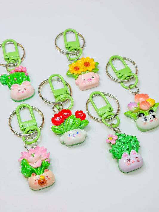 Little Garden Friends – Porte-clé - Keychain - Animal & Fleurs Kawaii BloomLov