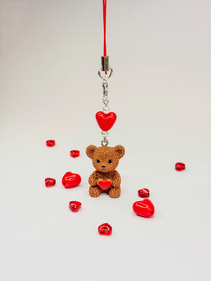 Teddy Heart Charm ₍ᵔ.˛.ᵔ₎ - Phone Charm BloomLov