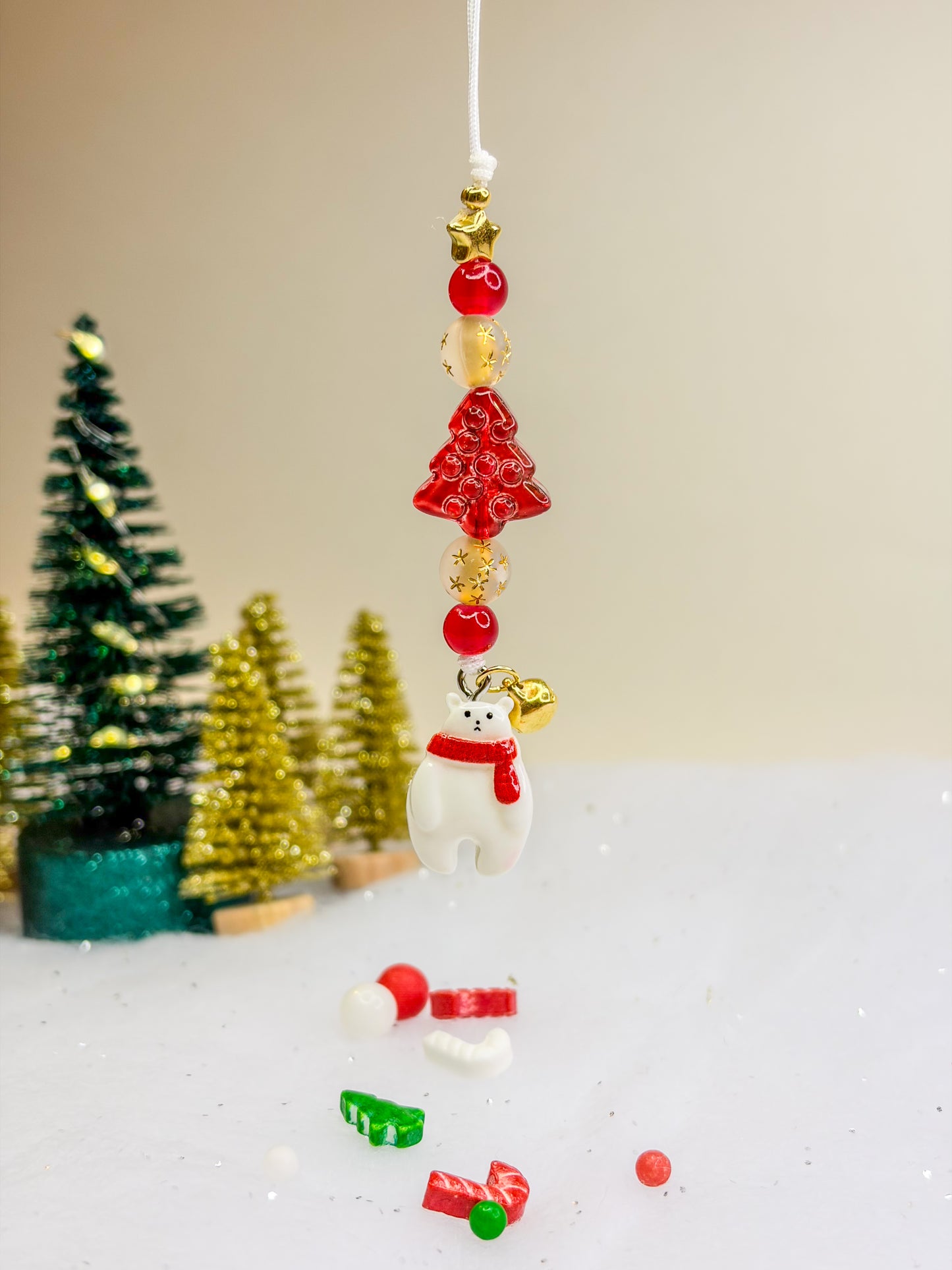 Christmas Bear Charm ⋆❅*𖢔 •ﻌ• – Phone Charm BloomLov