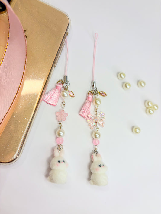 Sweet Bunny Charm ꒰ᐢ. .ᐢ꒱₊˚⊹ – Phone Charm BloomLov