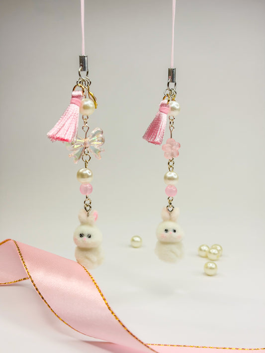 Sweet Bunny Charm ꒰ᐢ. .ᐢ꒱₊˚⊹ – Phone Charm BloomLov