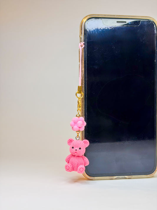 Teddy Bear 🧸🩷 - Phone Charm BloomLov
