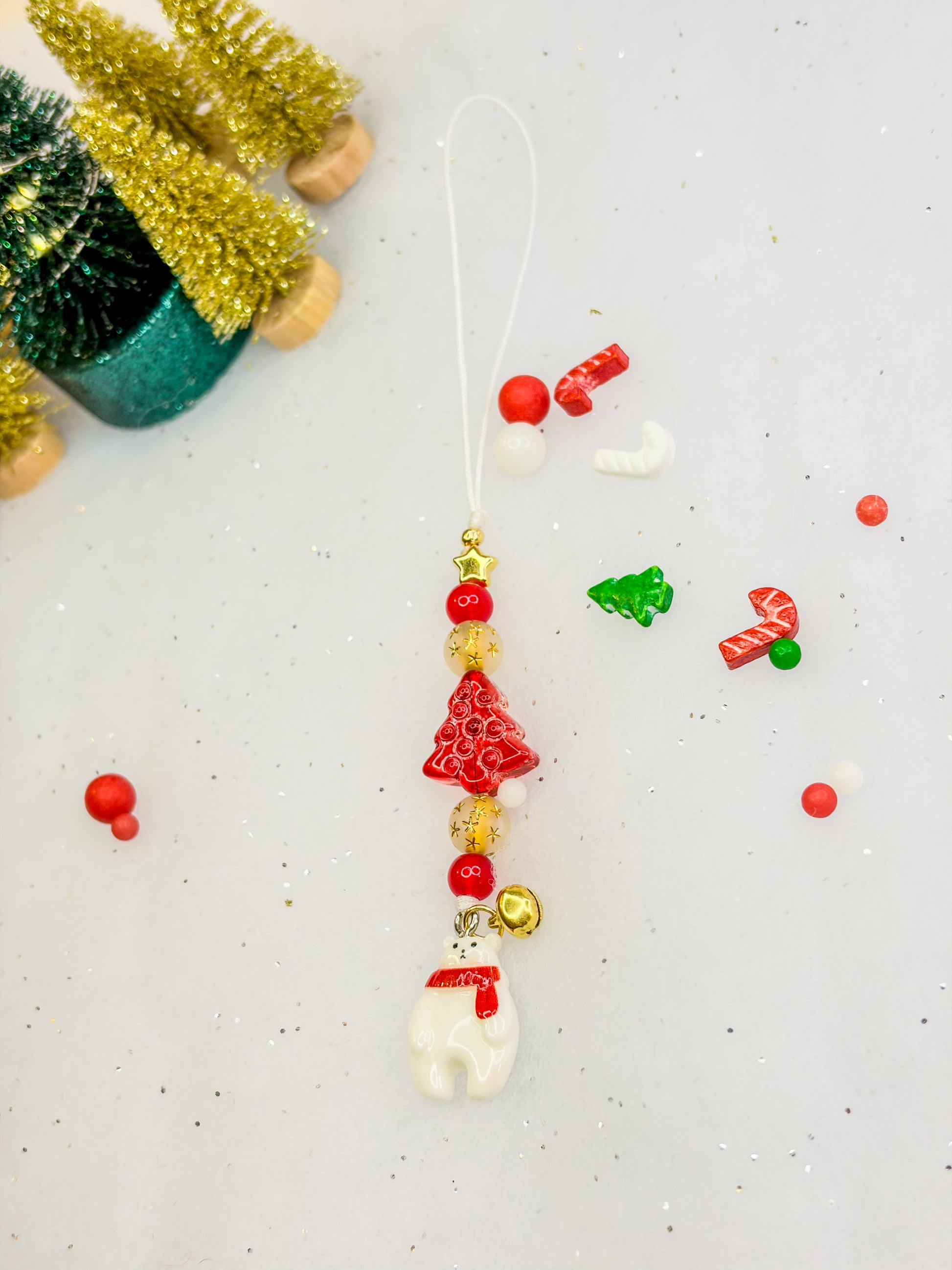 Christmas Bear Charm ⋆❅*𖢔 •ﻌ• – Phone Charm BloomLov