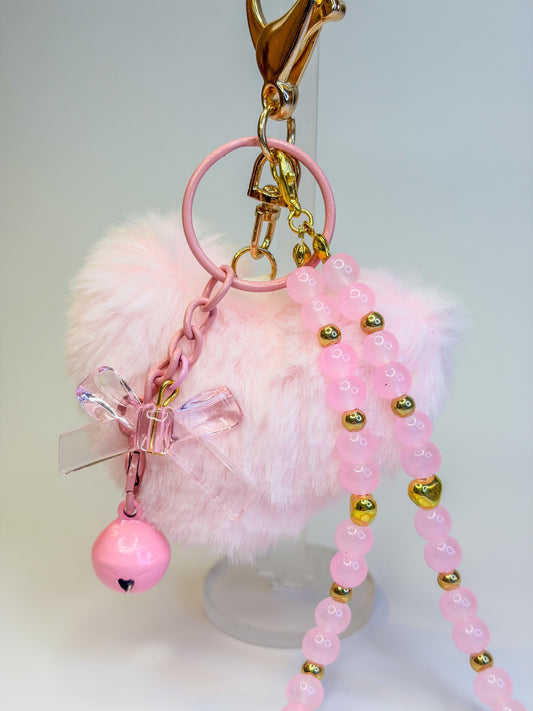 Blush Love Heart (❀❛ ֊ ❛„)♡ - Keychain - Bag Charm