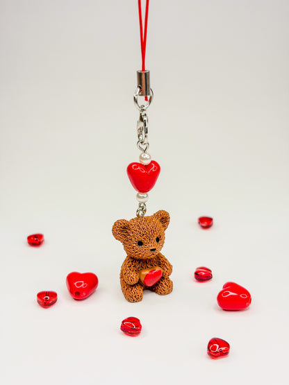 Teddy Heart Charm ₍ᵔ.˛.ᵔ₎ - Phone Charm BloomLov