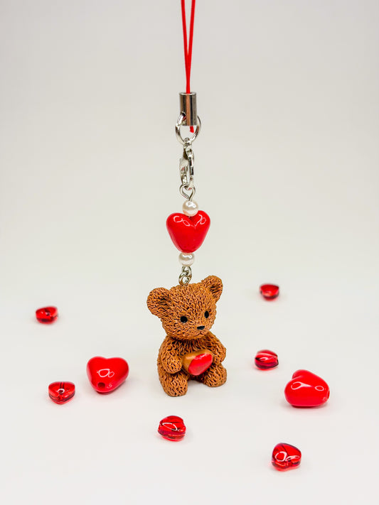 Teddy Heart Charm ₍ᵔ.˛.ᵔ₎ - Phone Charm BloomLov