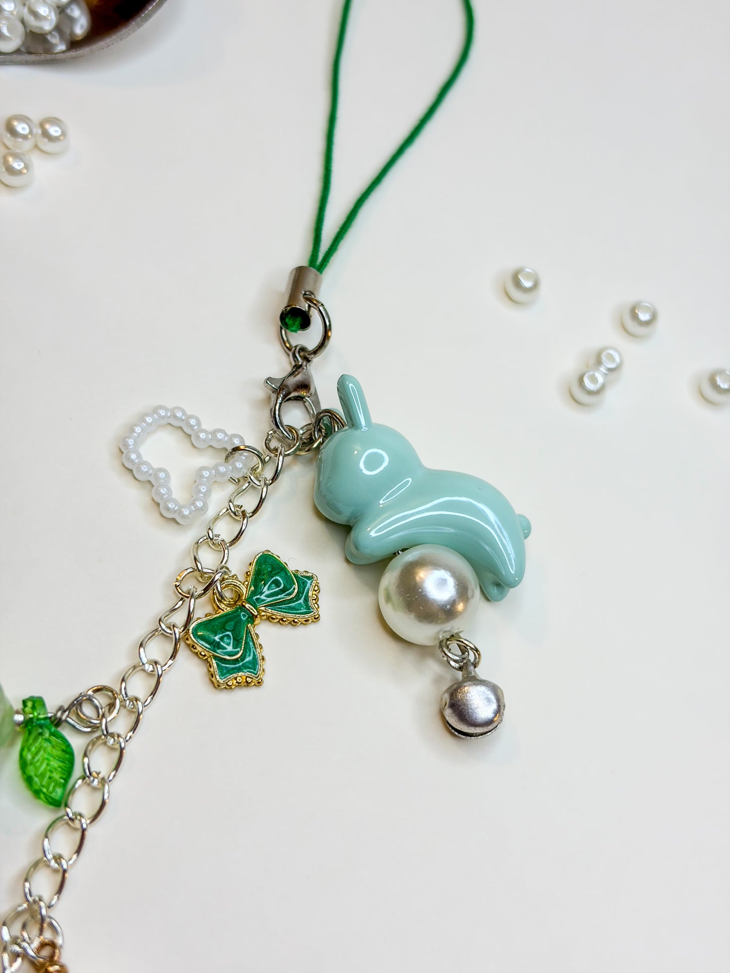 Green Bunny ִֶָ˙˚ ᕱ⑅ᕱ ɞ˚˙. - Phone Charm BloomLov