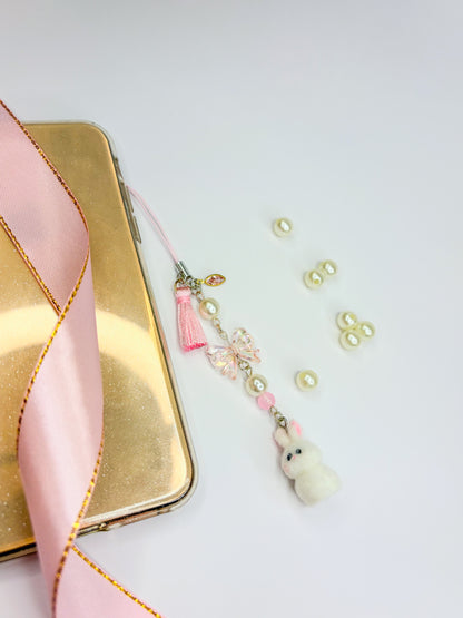 Sweet Bunny Charm ꒰ᐢ. .ᐢ꒱₊˚⊹ – Phone Charm BloomLov