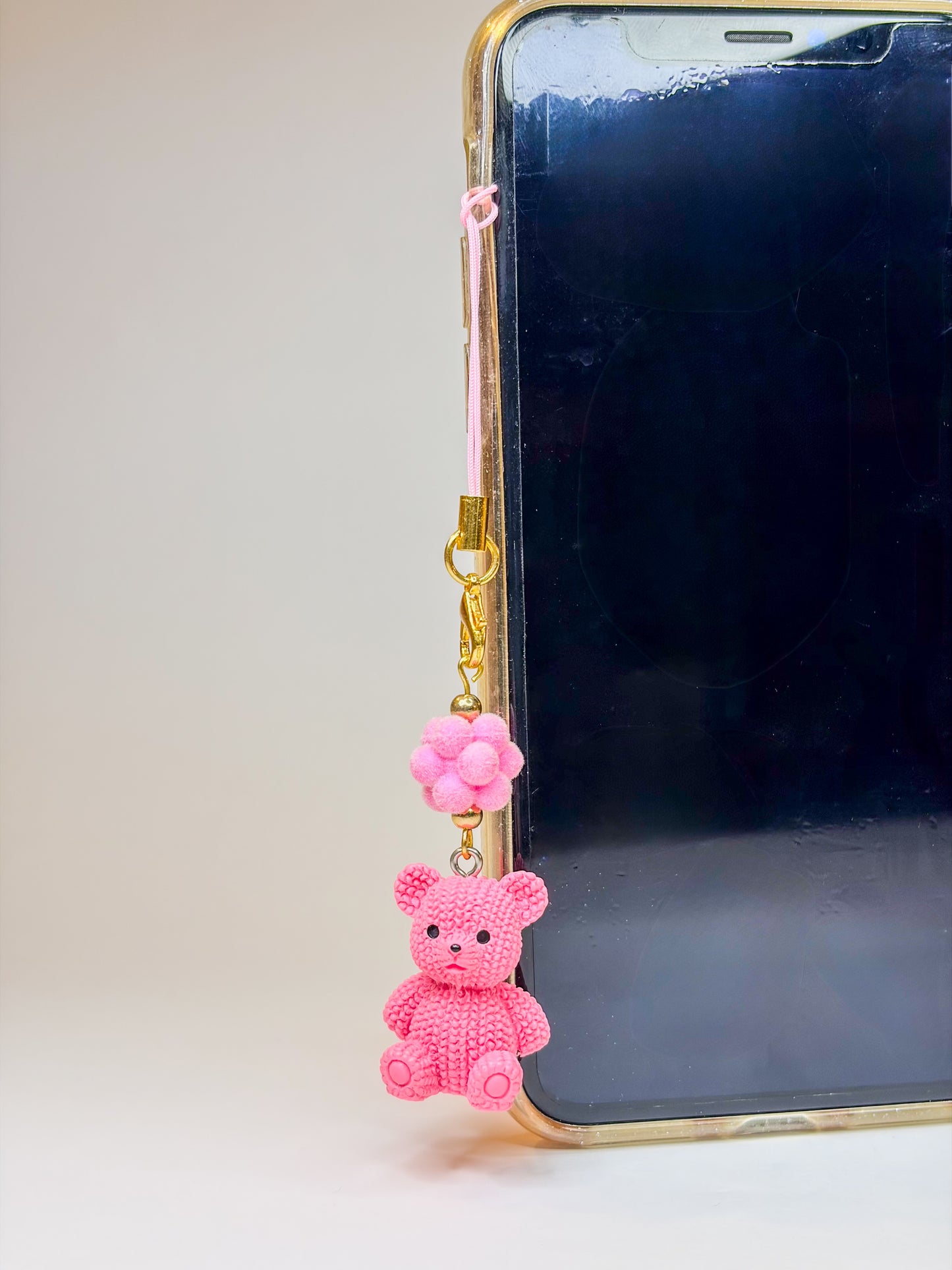 Teddy Bear 🧸🩷 - Phone Charm BloomLov