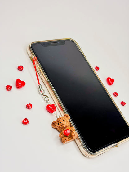 Teddy Heart Charm ₍ᵔ.˛.ᵔ₎ - Phone Charm BloomLov