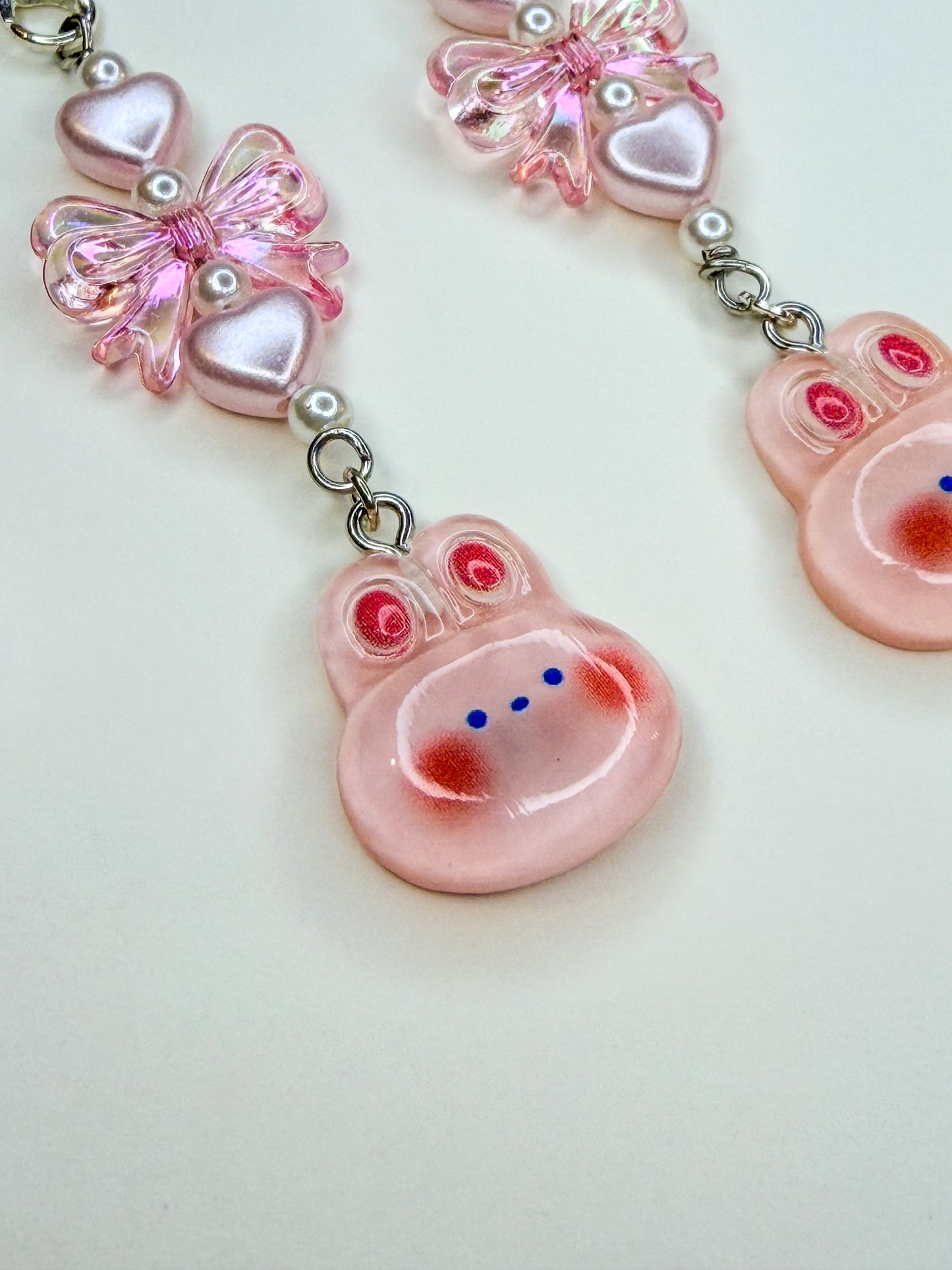 Rosy Bunny ₊ ⊹₍ᐢᐢ₎ ᰔᩚ – Phone Charm BloomLov