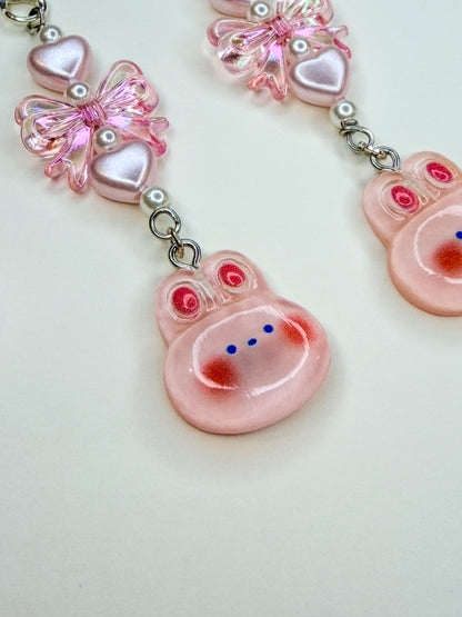 Rosy Bunny ₊ ⊹₍ᐢᐢ₎ ᰔᩚ – Phone Charm BloomLov