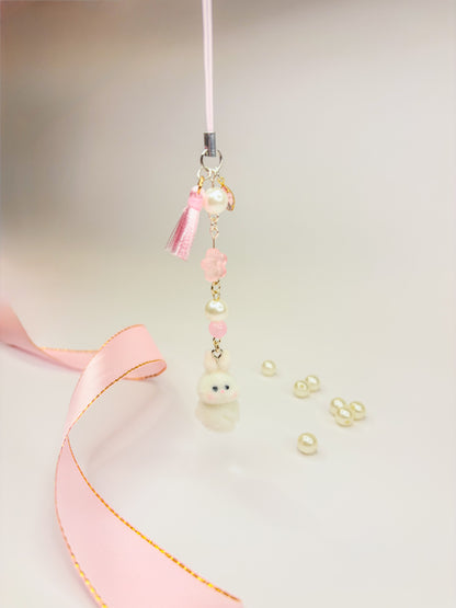 Sweet Bunny Charm ꒰ᐢ. .ᐢ꒱₊˚⊹ – Phone Charm BloomLov