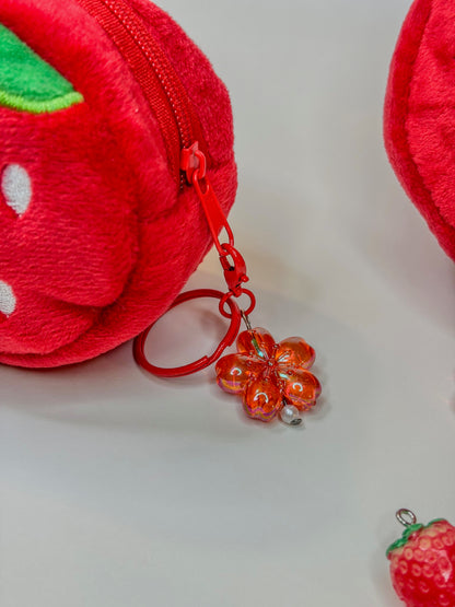 StrawBerry Pocket Plush 🍓 - Porte-Monnaie Peluche Fraise -Keychain - Bag Charm BloomLov