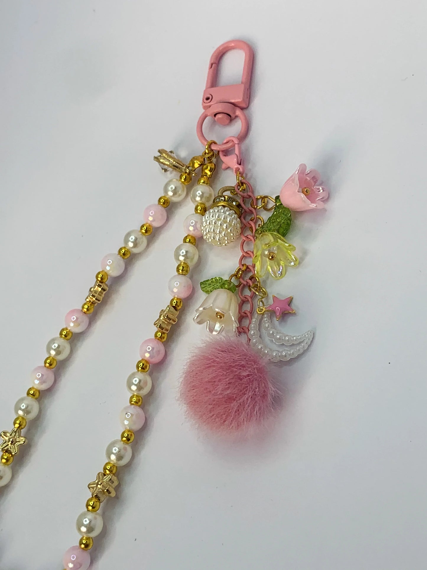 Pinky Bloom ✿ - Phone Strap - Keychain - Bag Charm - BloomLov