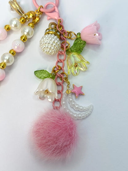 Pinky Bloom ✿ - Phone Strap - Keychain - Bag Charm - BloomLov