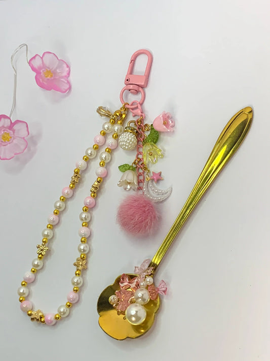 Pinky Bloom ✿ - Phone Strap - Keychain - Bag Charm - BloomLov