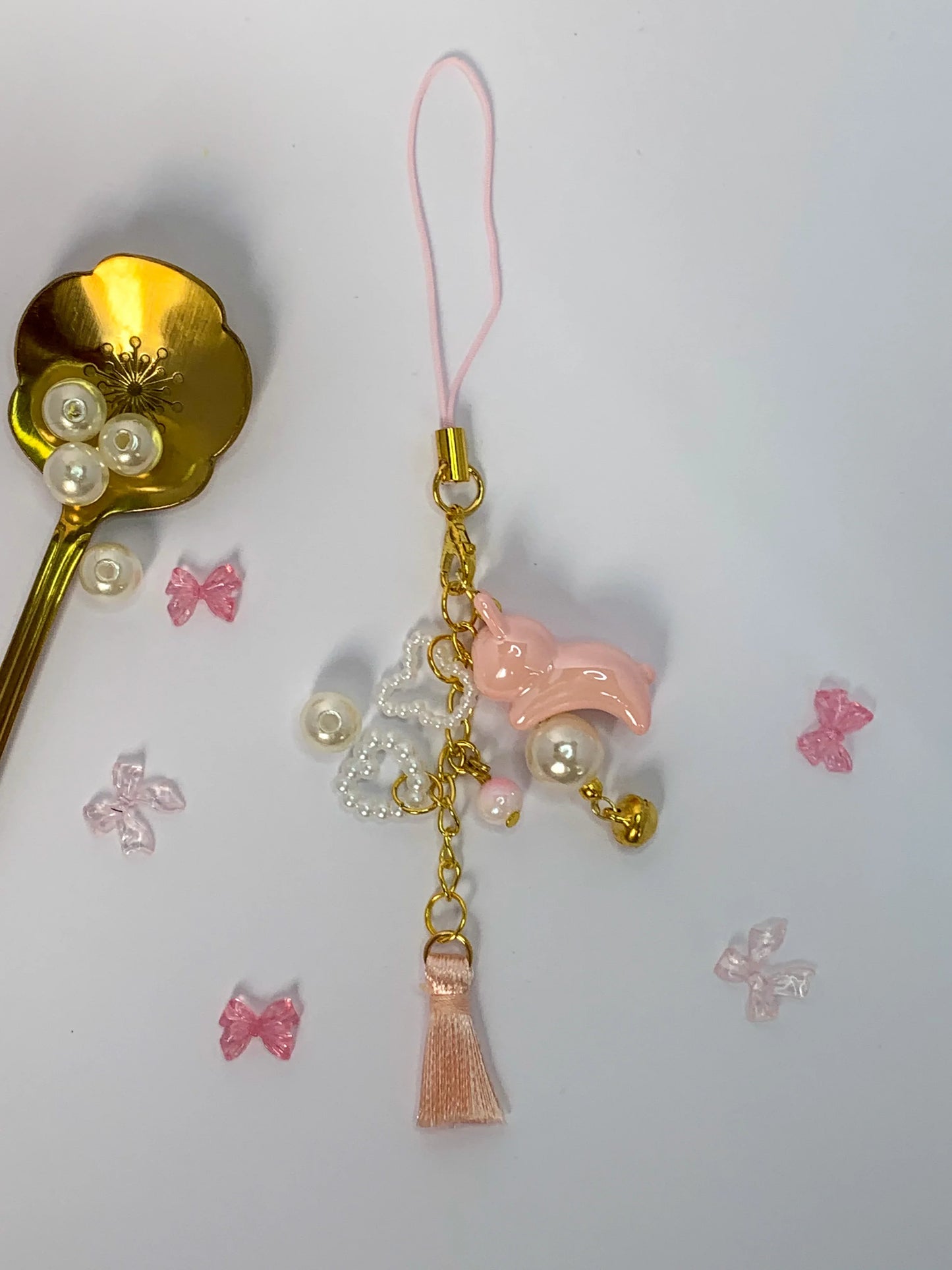 Pinky Bunny ᢉ𐭩 - Phone Charm - BloomLov