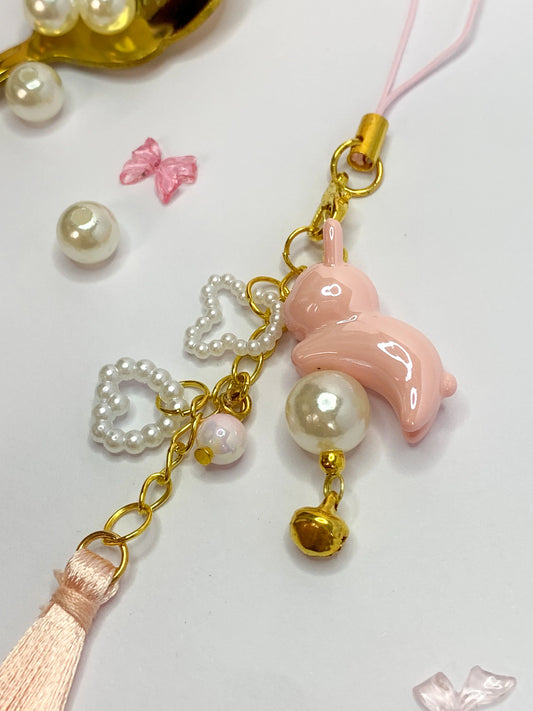 Pinky Bunny ᢉ𐭩 - Phone Charm - BloomLov