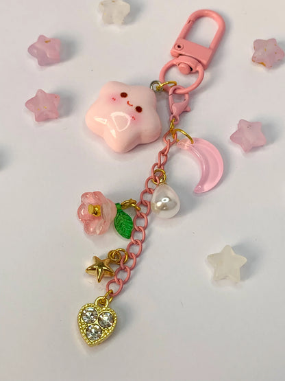 Pinky Star Keychain ☆ - Keychain - Bag Charm - BloomLov
