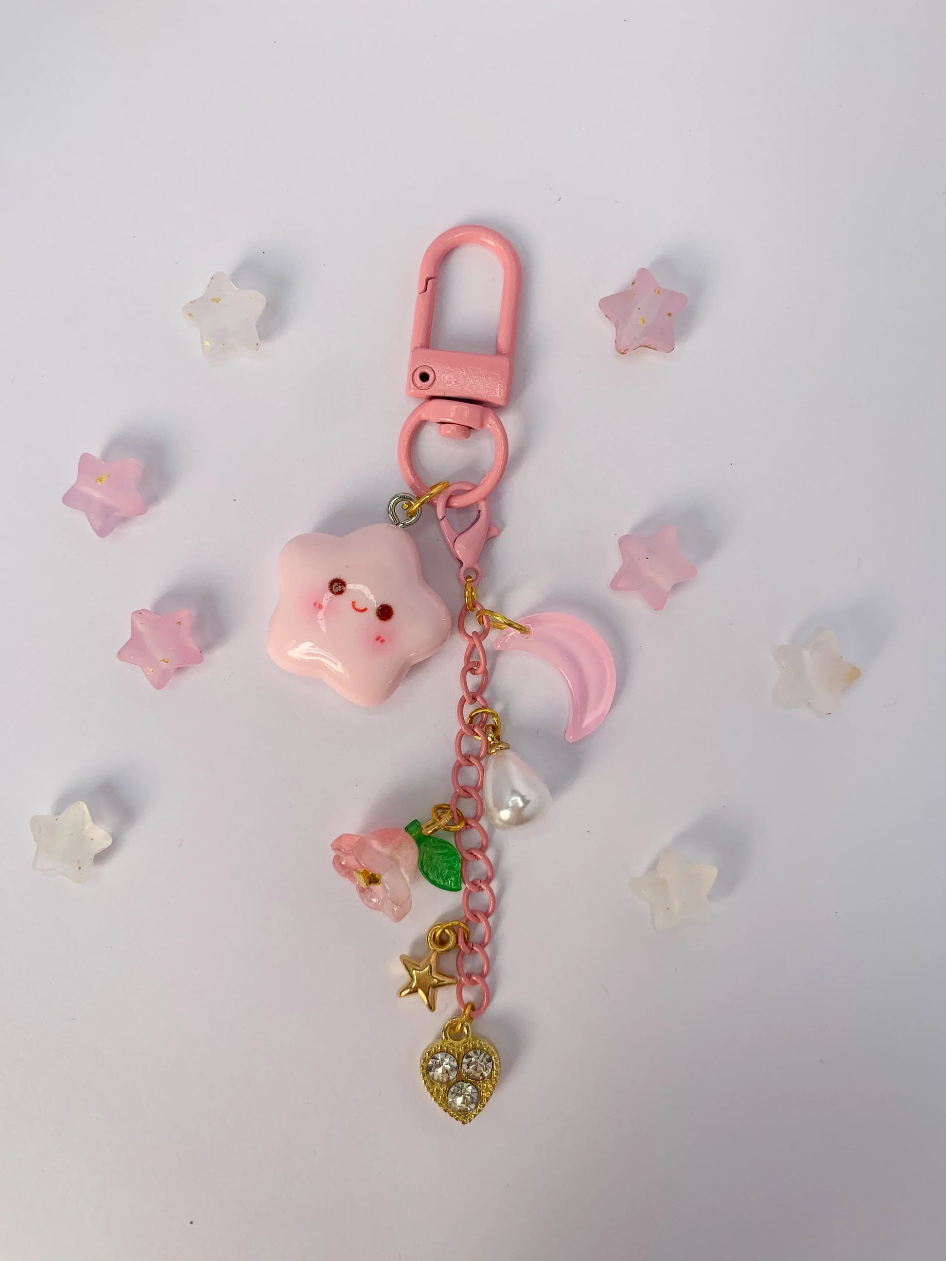 Pinky Star Keychain ☆ - Keychain - Bag Charm - BloomLov