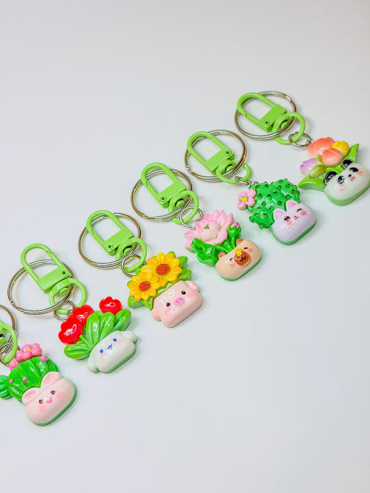 Little Garden Friends – Porte-clé - Keychain - Animal & Fleurs Kawaii BloomLov