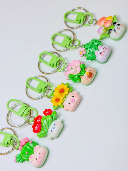 Little Garden Friends – Porte-clé - Keychain - Animal & Fleurs Kawaii BloomLov