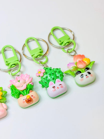 Little Garden Friends – Porte-clé - Keychain - Animal & Fleurs Kawaii BloomLov
